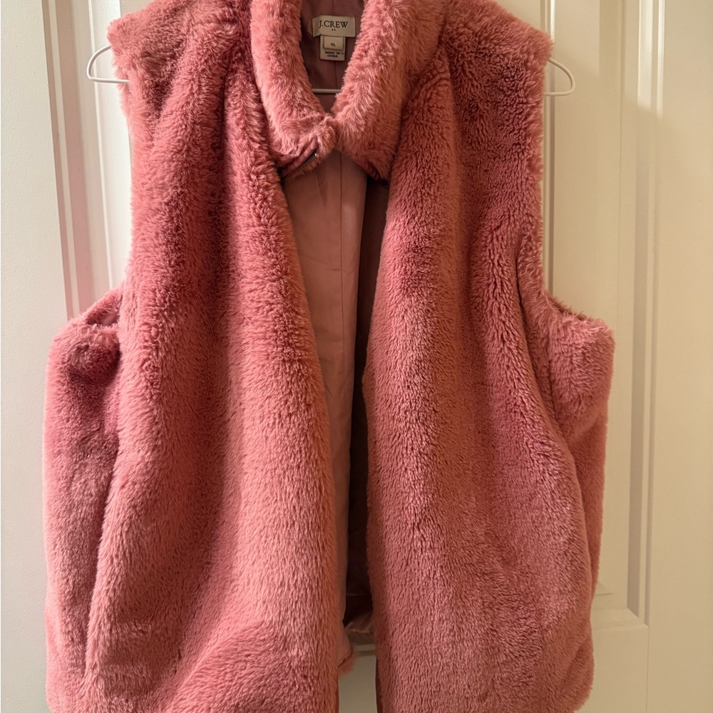 Pink Faux Fur Vest